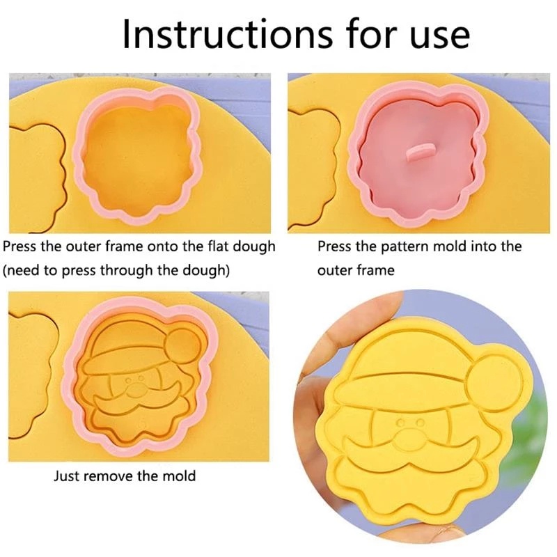 Set 8 khuôn tạo hình hoạt hình 3D trang trí bánh