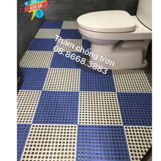 (HÀNG NHẬP KHẨU) 10 TẤM THẢM SÀN NHÀ TẮM CÔNG NGHỆ NHẬT BẢN ( 16 LỖ/30CM)