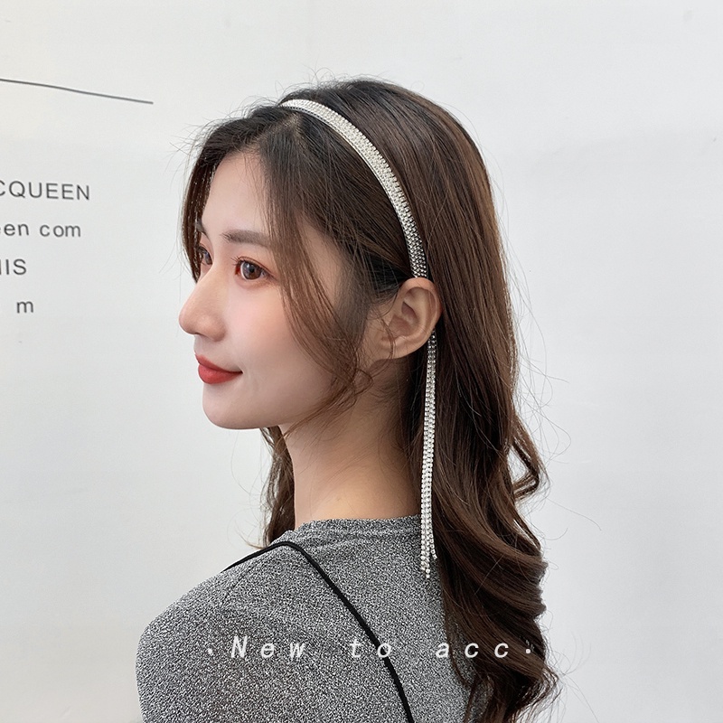 Băng đô đính đá lấp lánh phong cách Hàn Quốc
