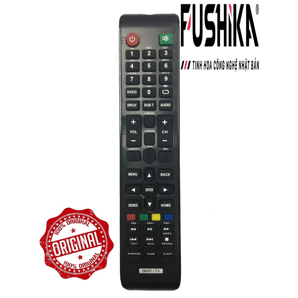 Remote điều khiển tivi PUSHIKA FUSHIKA smart mẫu 1