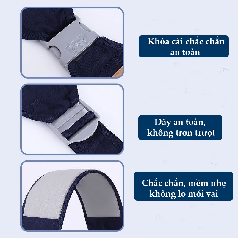 Địu em bé dạng lưới thoáng khí, gọn nhẹ, chắc chắn_C2