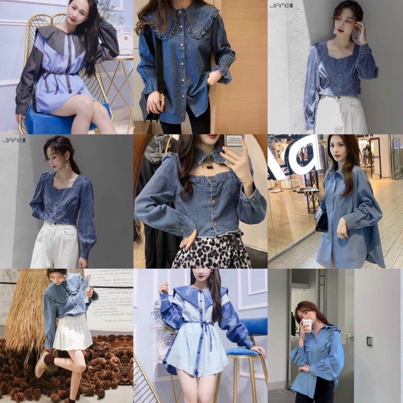 🔥HOT🔥 ÁO KIỂU JEAN THIẾT KẾ TAOBAO