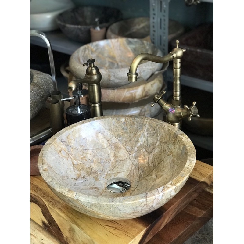 Lavabo đá Vân gỗ tự nhiên | BigBuy360 - bigbuy360.vn