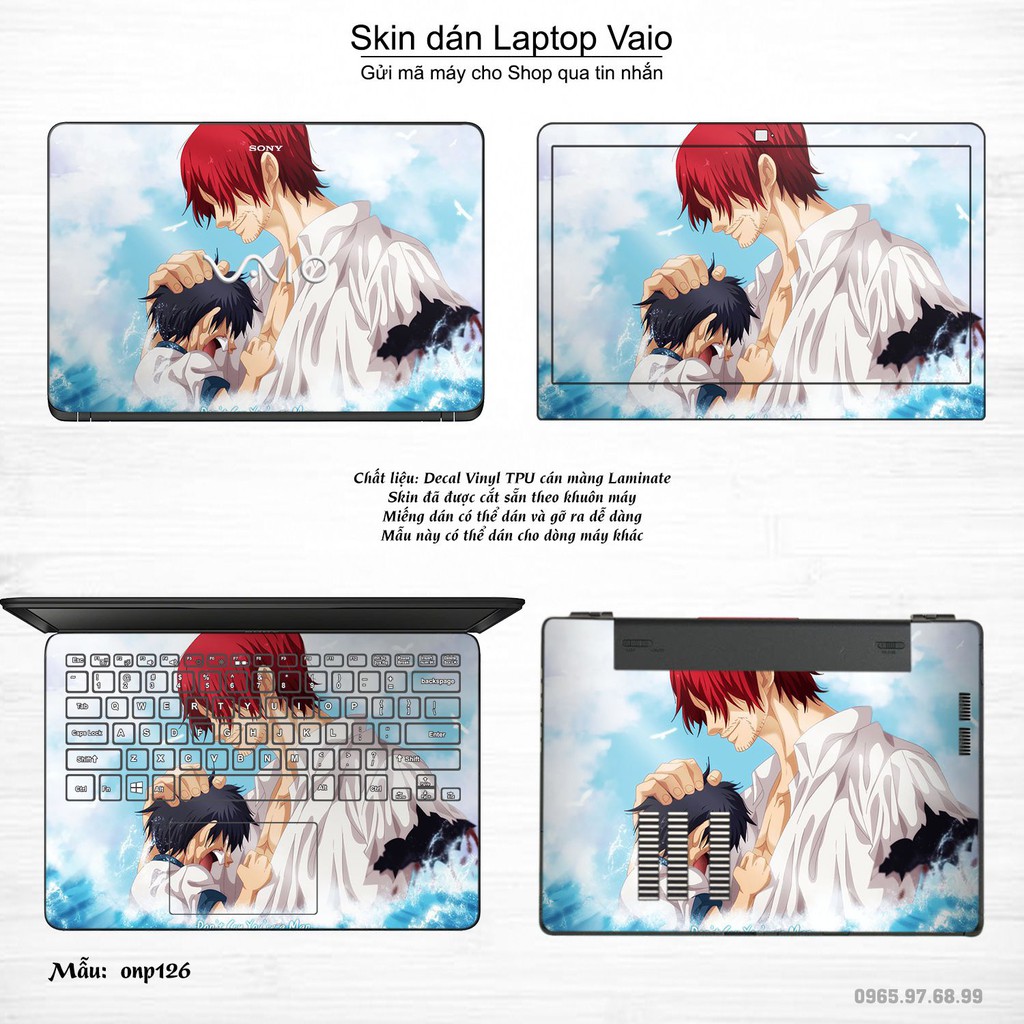 Skin dán Laptop Sony Vaio in hình One Piece nhiều mẫu 14 (inbox mã máy cho Shop)