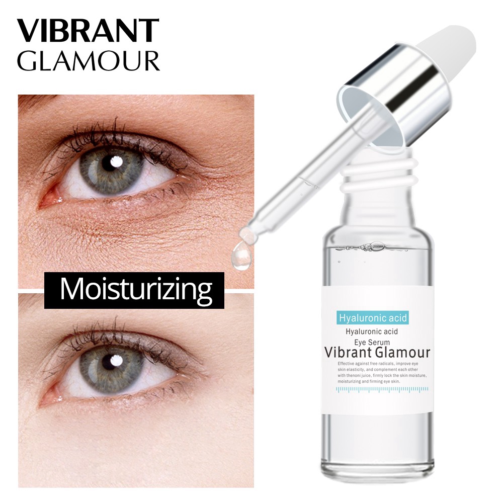 Bộ Serum Dưỡng Mắt VIBRANT GLAMOUR Hyaluronic Acid Collagen Chống Nhăn Loại Bỏ Quầng Thâm Dưỡng Ẩm Da 15ml+15ml