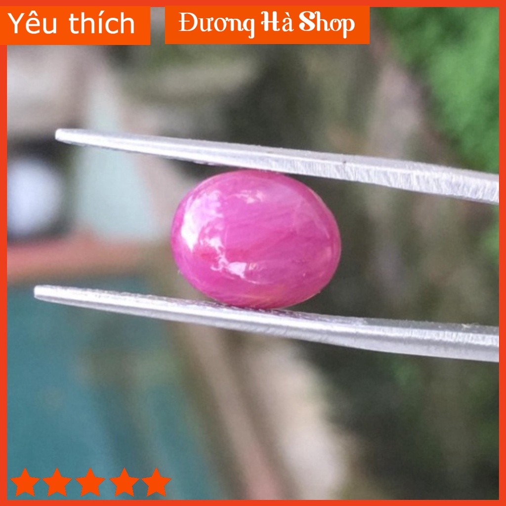 Đá Ruby Tự Nhiên Hồng Cánh Sen Ánh Tím 4.05ct Mặt Nhẫn Nam Nữ R12