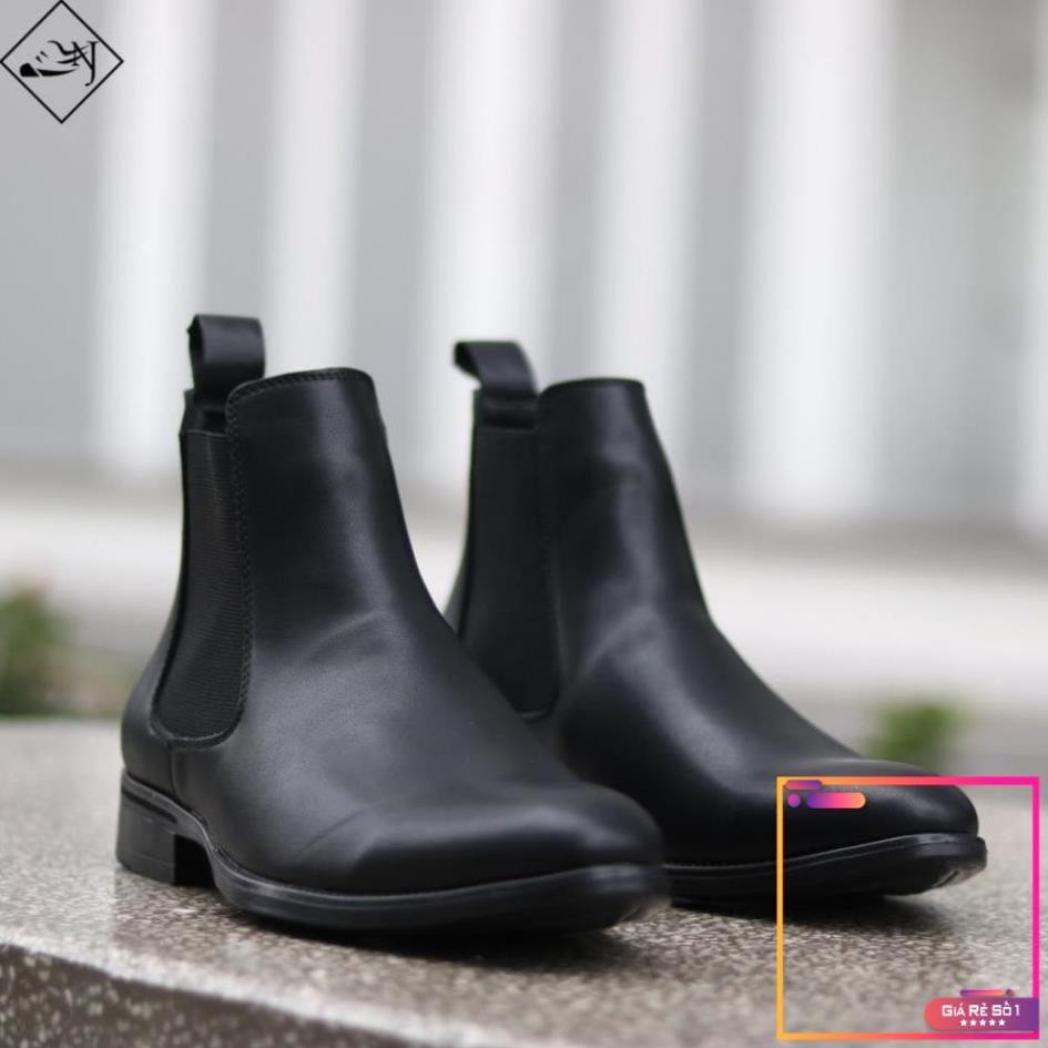 Giày Chelsea Boots nam SN15 cao cổ da bò đế độn 4cm cá tính năng động trẻ trung  -V1
