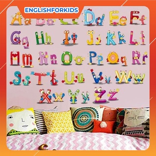 Decal dán tường chữ cái tiếng anh nghộ nghĩnh