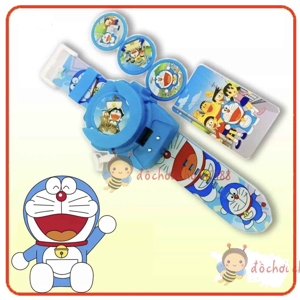 Đồ chơi đồng hồ đeo tay Doraemon  nhện spider man có bắn đĩa, giúp bé luyện tập thói quen xem giờ mỗi ngày