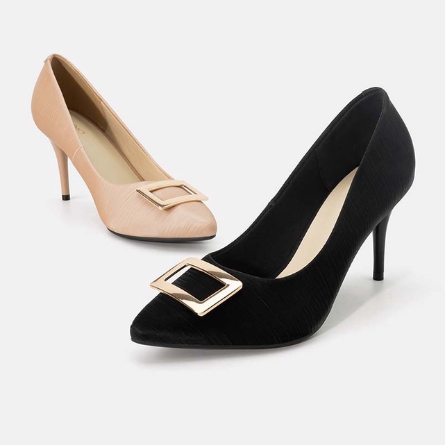 Giày Cao Gót Nữ Thời Trang 9cm JUNO Gắn Khoá Trang Trí CG09135