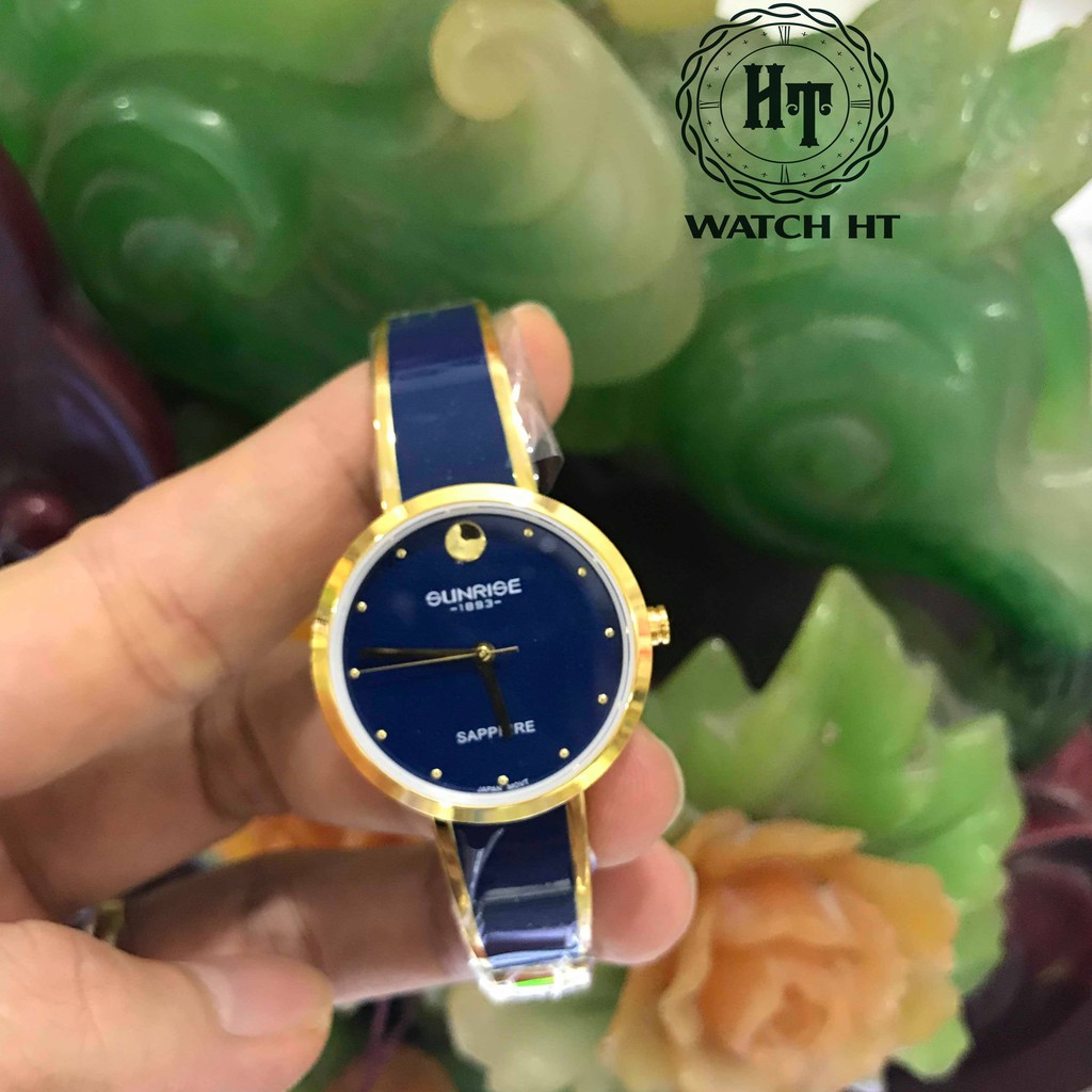 Đồng hồ nữ SUNRISE 9968SA Vành Đá sang trọng quý phái Kính Sapphire chống xước chống nước tuyệt đối | BigBuy360 - bigbuy360.vn