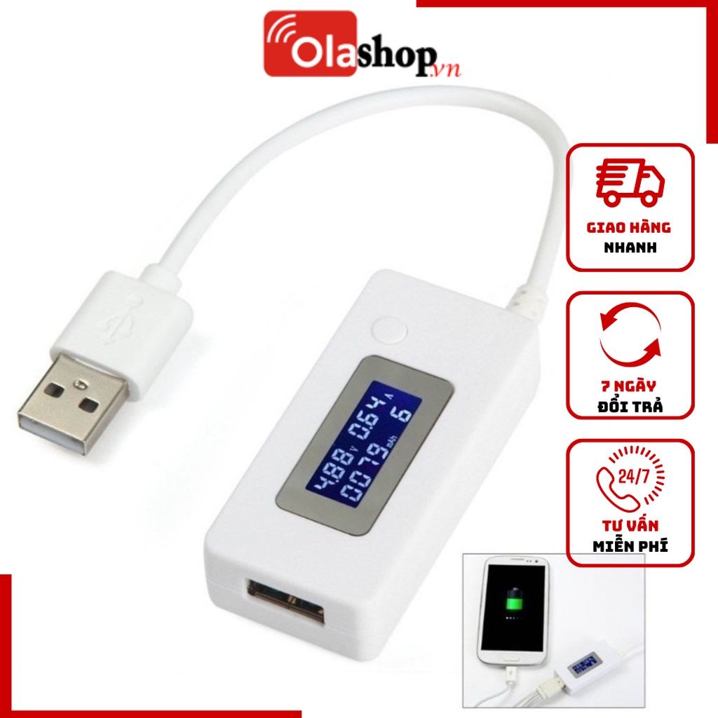 Usb Test đo điện áp dòng điện công suất dung lượng pin