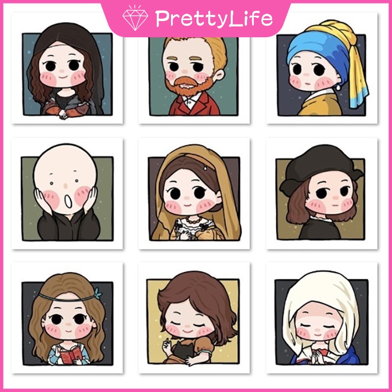 Bộ Tranh Đính Đá 5D Họa Tiết Tranh Vẽ Hoạt Hình Van Gogh Độc Đáo DIY 30x30cm