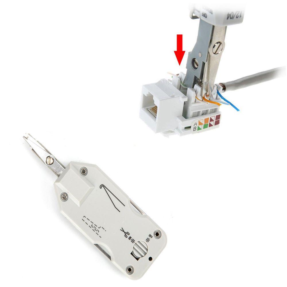 GOGOUP Short Punch Down Tool Adjustable Network Patch Panel RJ45 Module Crimping Pliers