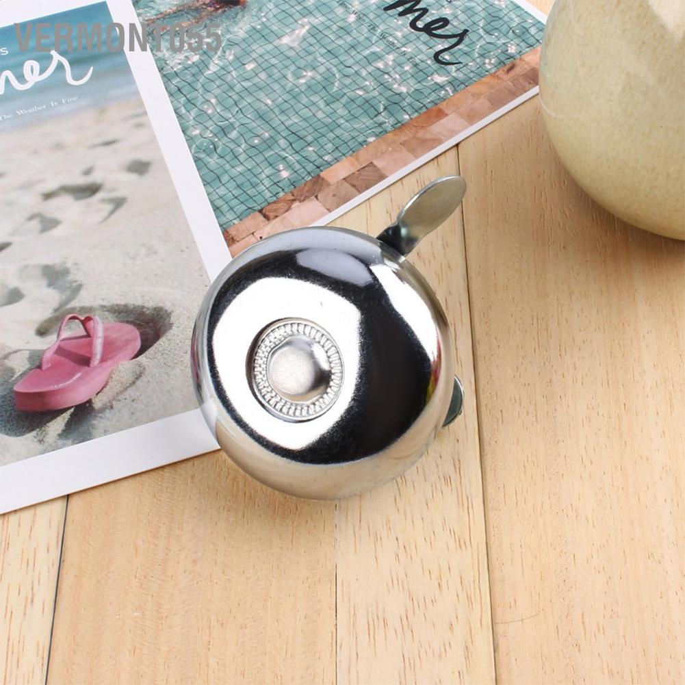 Vermont055 Retro Metal Ring Bike Bicycle Cycling Handlebar Loud Horn Bell Sound Alarm Silve