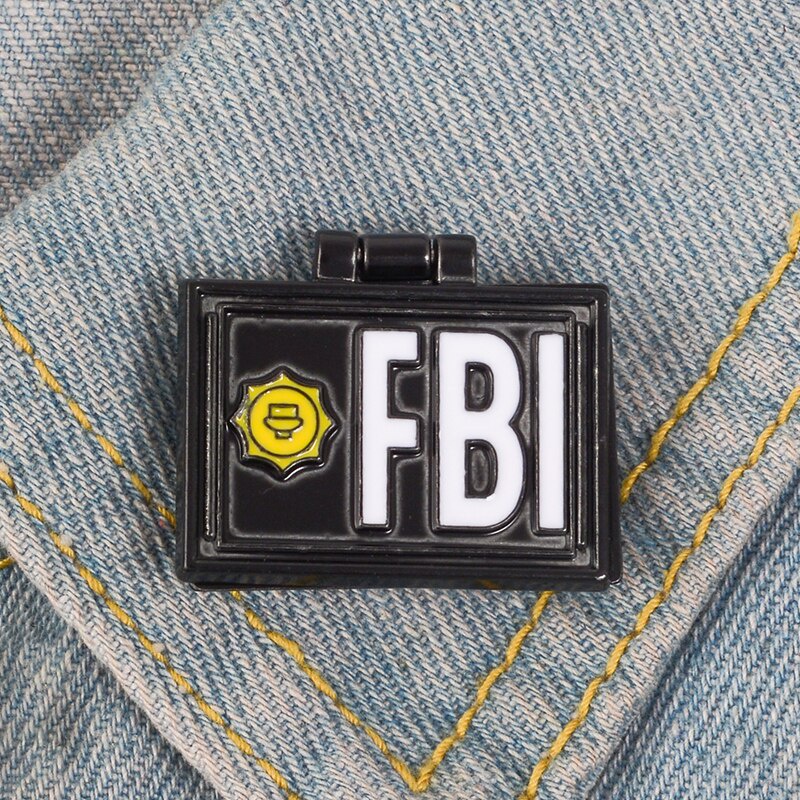 Ghim cài áo họa tiết hoạt hình X-Files FBI Mulder độc đáo