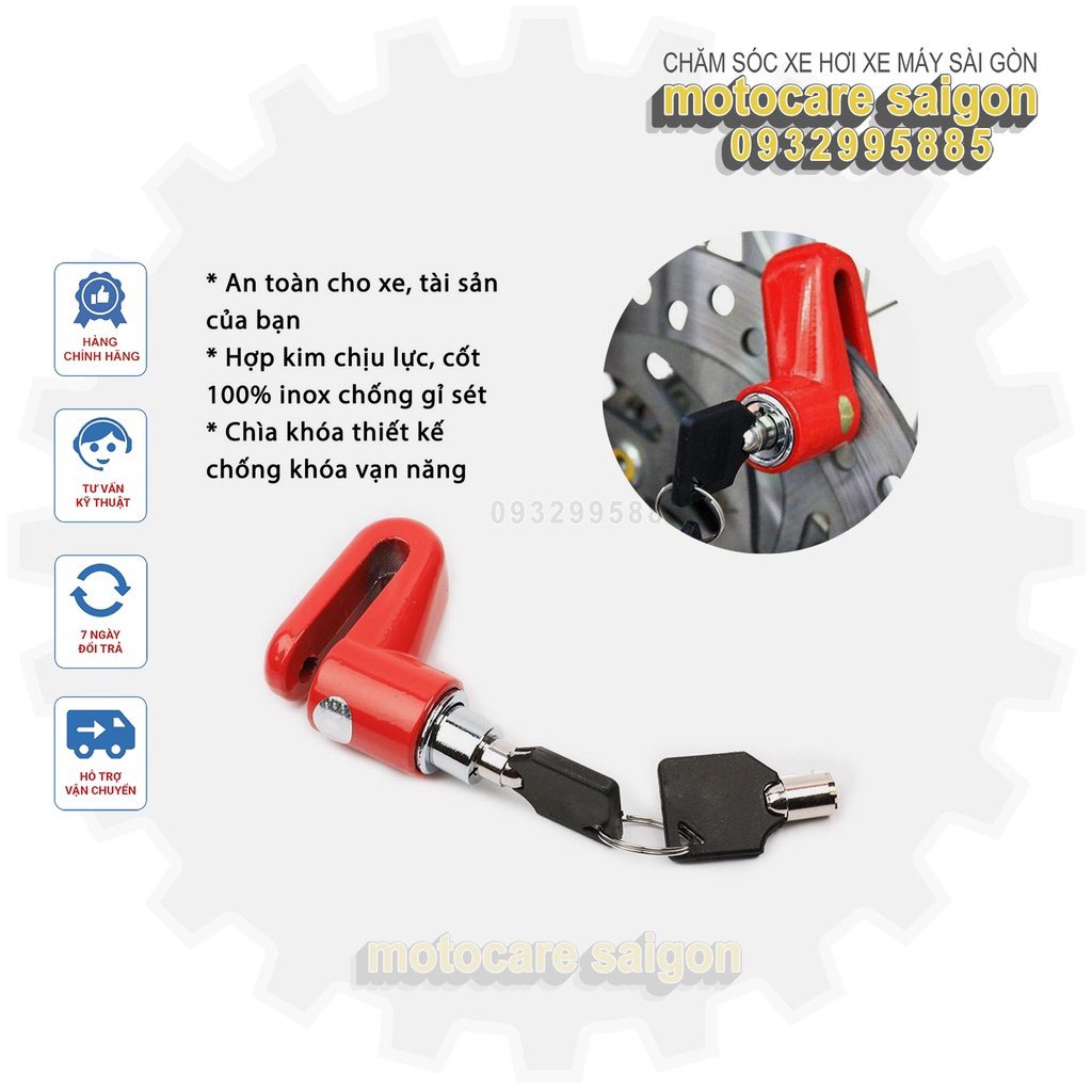 Khóa đĩa chống trộm cho xe máy, xe đạp - NPD-KX-JinKu-3875 (Màu ngẫu nhiên)