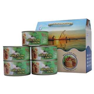 Mắm cá linh chưng đóng hộp (Antesco) - Thùng (06 hộp x 200g) cá hộp thơm ngon, hấp dẫn, mang đặc trưng hương vị nam bộ