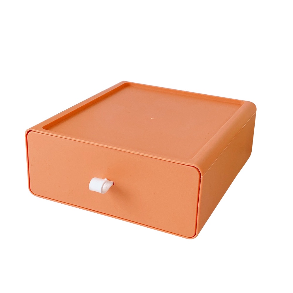 Hộp Đựng Đồ, Đựng Mỹ Phẩm Để Bàn Có Ngăn Kéo Màu Morandi Phiên Bản Hàn Quốc