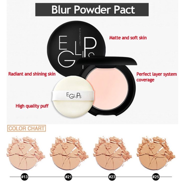 Phấn Phủ Dạng Nén Siêu Mịn Eglips Blur Powder Pact 9g