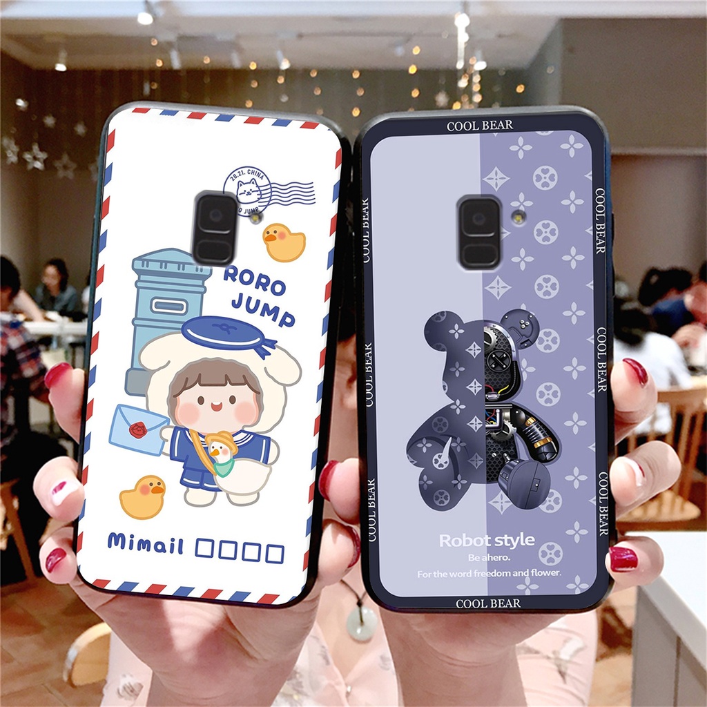 Ốp lưng Samsung Galaxy A6 2018 / A8 2018 in hình 3D gấu mới nhất - sang - chảnh - ĐẸP- BỀN