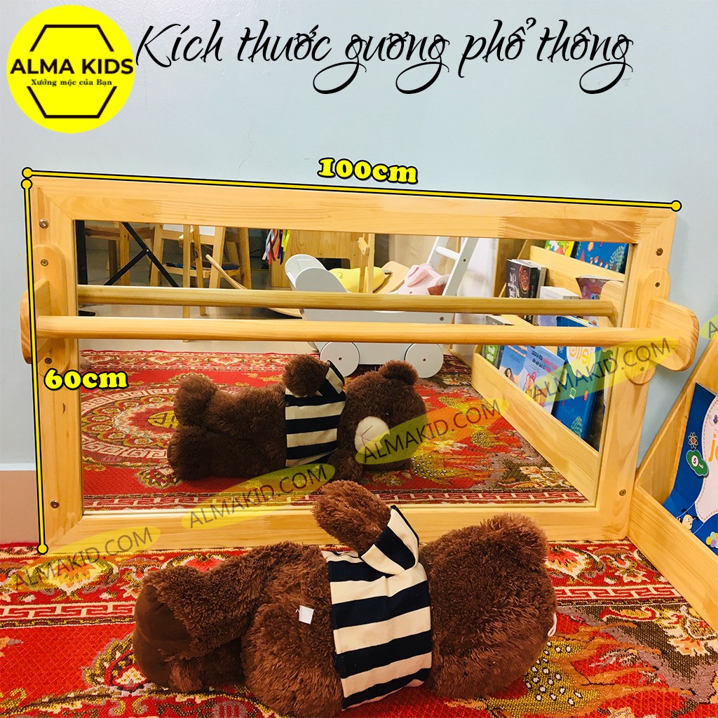 Gương Soi Toàn Thân Cho Bé - Gương Tương Tác Cho Trẻ Sơ Sinh Alma Kids AMK2111.