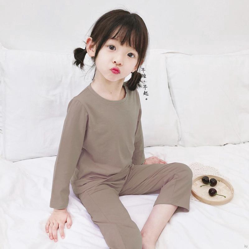 Bộ Đồ Ngủ Pijama Dài Tay Họa Tiết Đáng Yêu Cho Bé