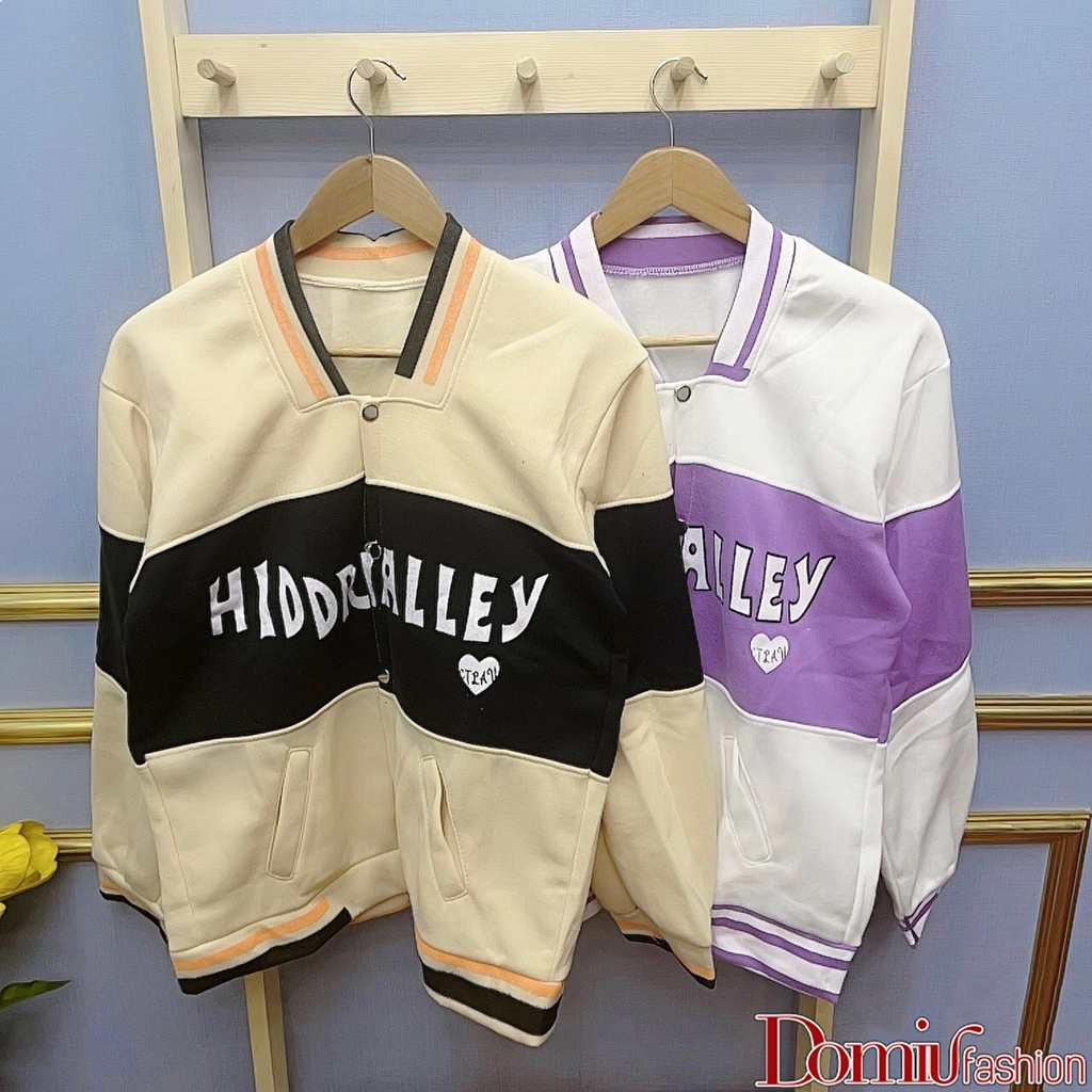Áo Bomber Nỉ, Áo Bomber Nam Nữ Unisex Phối Chữ Valley Chất Liệu Nỉ -Domiu | BigBuy360 - bigbuy360.vn