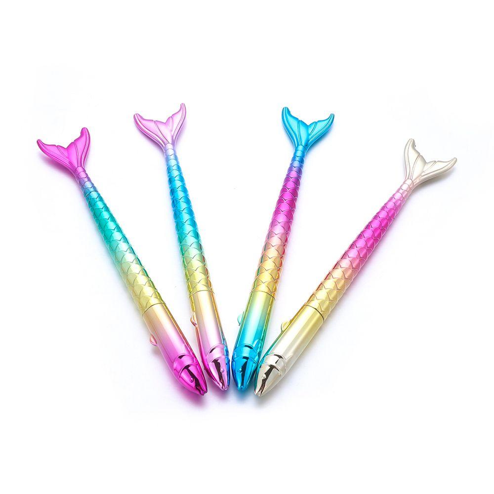 Bút Mực Gel Hình Nàng Tiên Cá Phối Màu gradient Độc Đáo Tiện Dụng Cho Học Sinh Màu Sắc