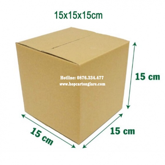 10 hộp carton 15x15x15 cm