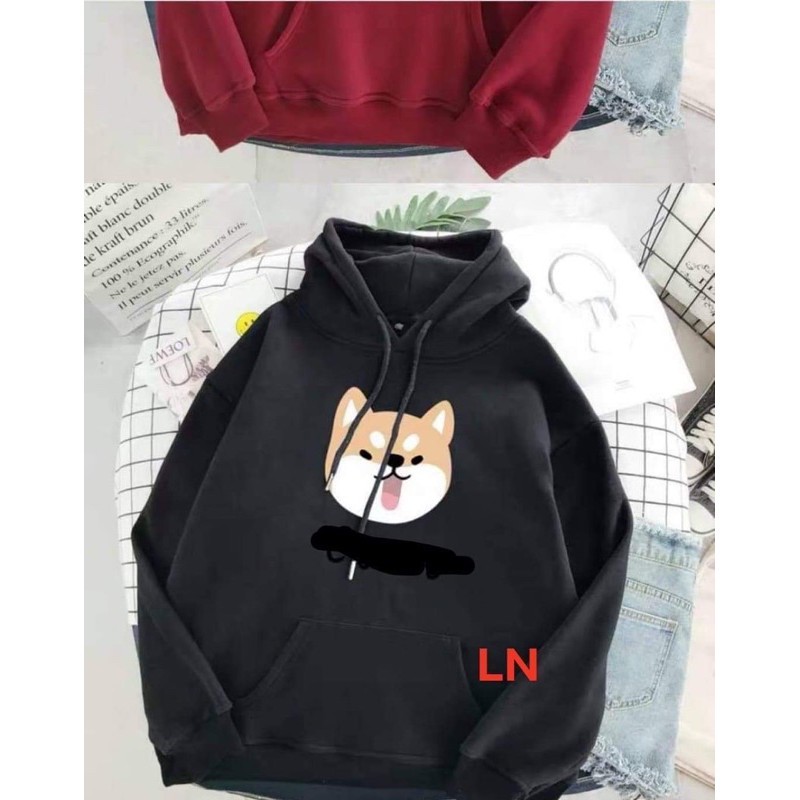 Áo hoodie cún má chữ hàn 5D LN12, Áo nỉ Unisex from rộng, Chất nỉ ấm mặc không xù, thiết kế phong cách - MODY