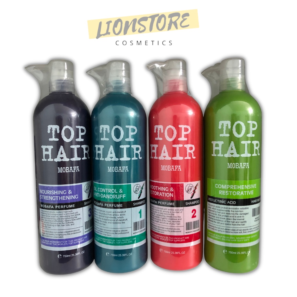 Cặp dầu gội xả collagen Top Hair Mobafa 750ml phục hồi siêu mượt