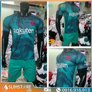 Bộ quần áo thể thao bóng đá CLB Barca Third - Đồ đá banh 2020