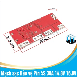 MẠCH SẠC VÀ BẢO VỆ PIN 4S 30A  lithium
