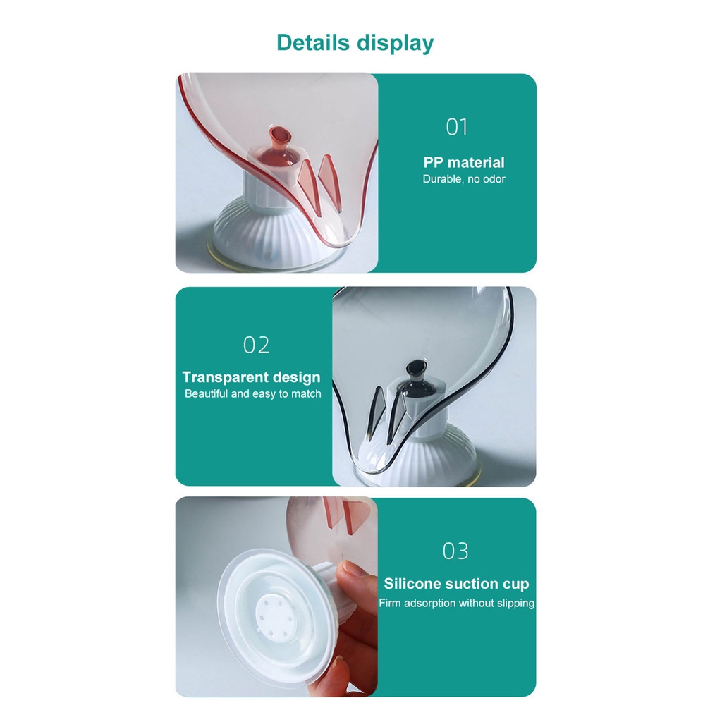 [Mới] Đĩa Đựng Xà Phòng Hình Chiếc Lá Có Giác Hút Cố Định / Khay Đựng Xà Phòng Chặt Ráo Nước Không Cần Đóng Đinh / Khay Đựng Xà