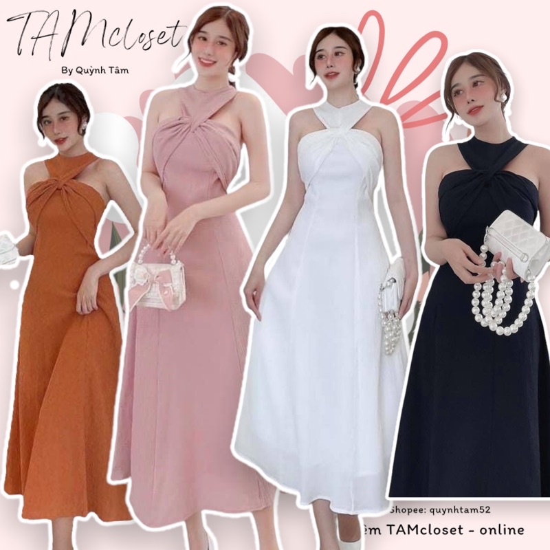Đầm xoắn ngực - Tk490