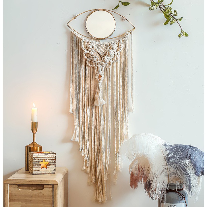 Dreamcatcher dệt tay thủ công nhiều tầng làm từ cotton trang trí nhà, shop, cafe phong cách Nordic Land