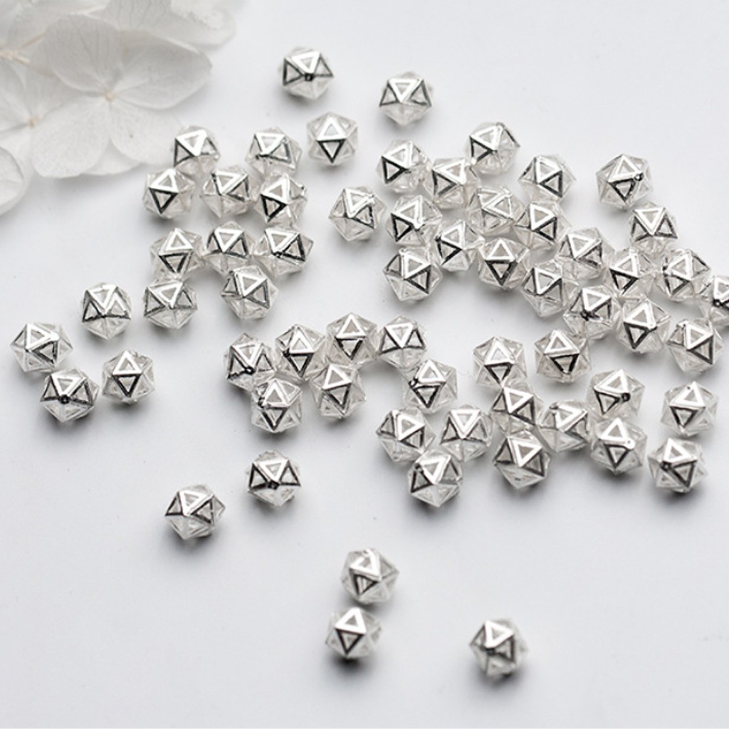 Charm bạc hình cầu hạt