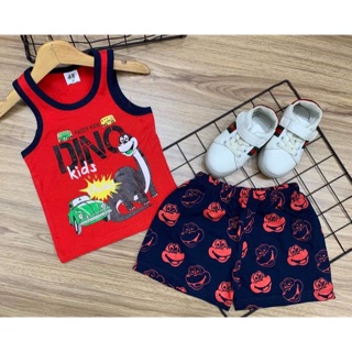 Freeship 99k tq_set 6 bộ bé trai cotton 4c