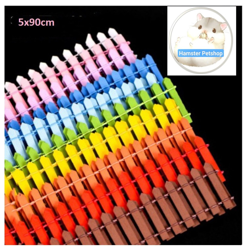 Hàng rào gỗ uốn trang trí lồng Hamster 5x90cm