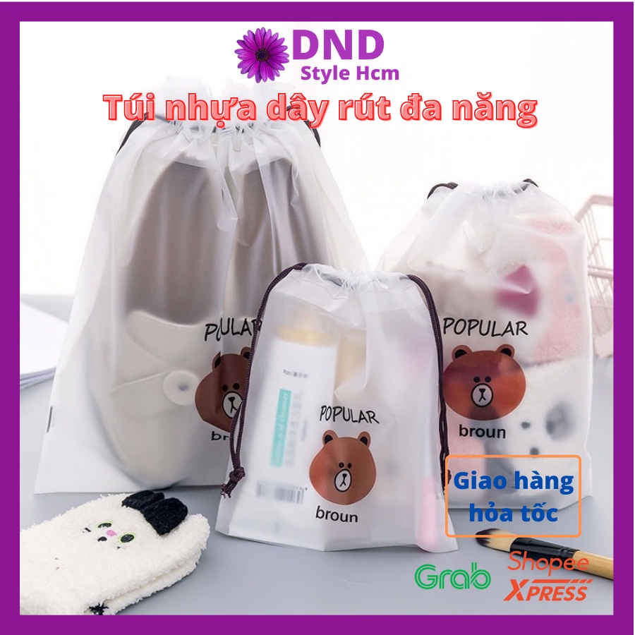 Túi dây rút đựng giày đa năng, túi rút thể thao chống nước tiện lợi size lớn - DND Style