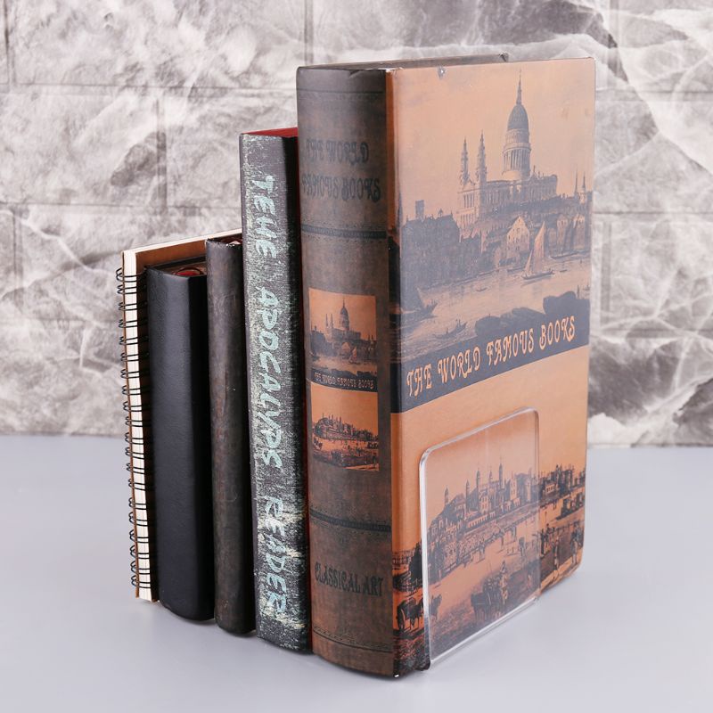 Set 2 kệ để sách hình chữ L bằng nhựa acrylic trong suốt để bàn tiện lợi cho trường học/văn phòng