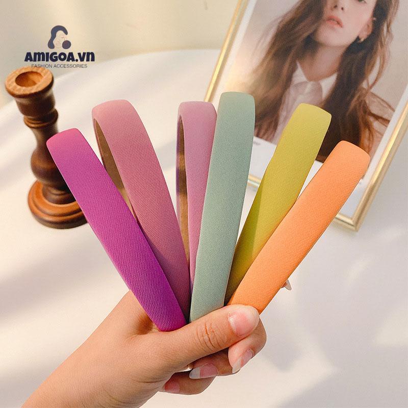 Băng Đô Cài Tóc Dạng Nhấn Màu Kẹo Ngọt Đơn Giản