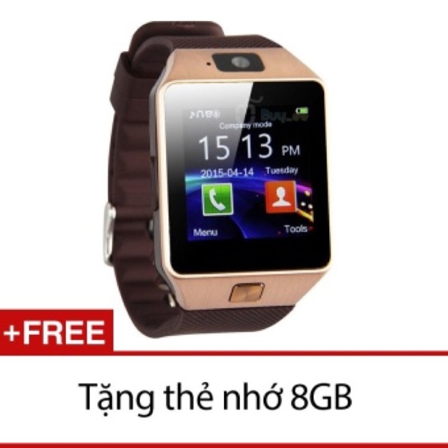 Đồng Hồ Thông Minh SmartWatch InWatch C (Nâu Phối Vàng) + Tặng 1 Thẻ Nhớ 8GB