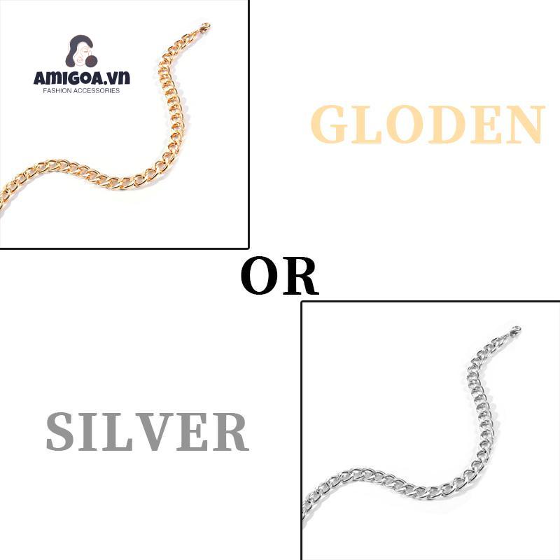 【amigoa.vn】Vòng cổ Sợi Xích Thiết Kế Đơn Giản Cá Tính Dùng Chụp Ảnh Đường Phố