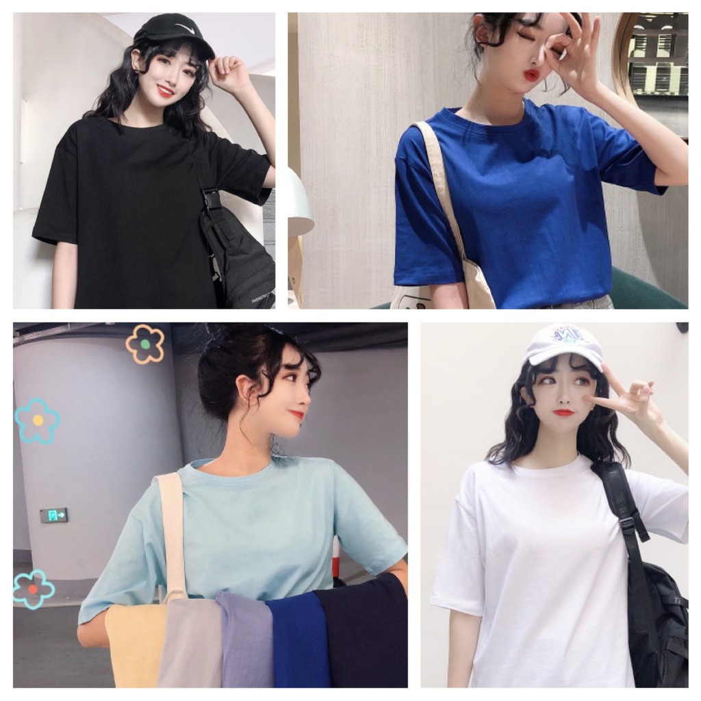 Áo Thun Nữ ❣️UNISEX❣️ Áo Thun Trơn Basic Tay Lỡ Nữ Form Rộng Dáng Dài Oversize TTA240