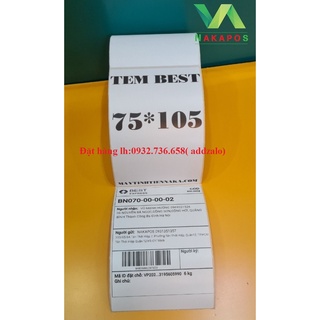 Tem nhiệt 75x105- decal nhiệt 7.5x10cm in nhãn, in vận đơn