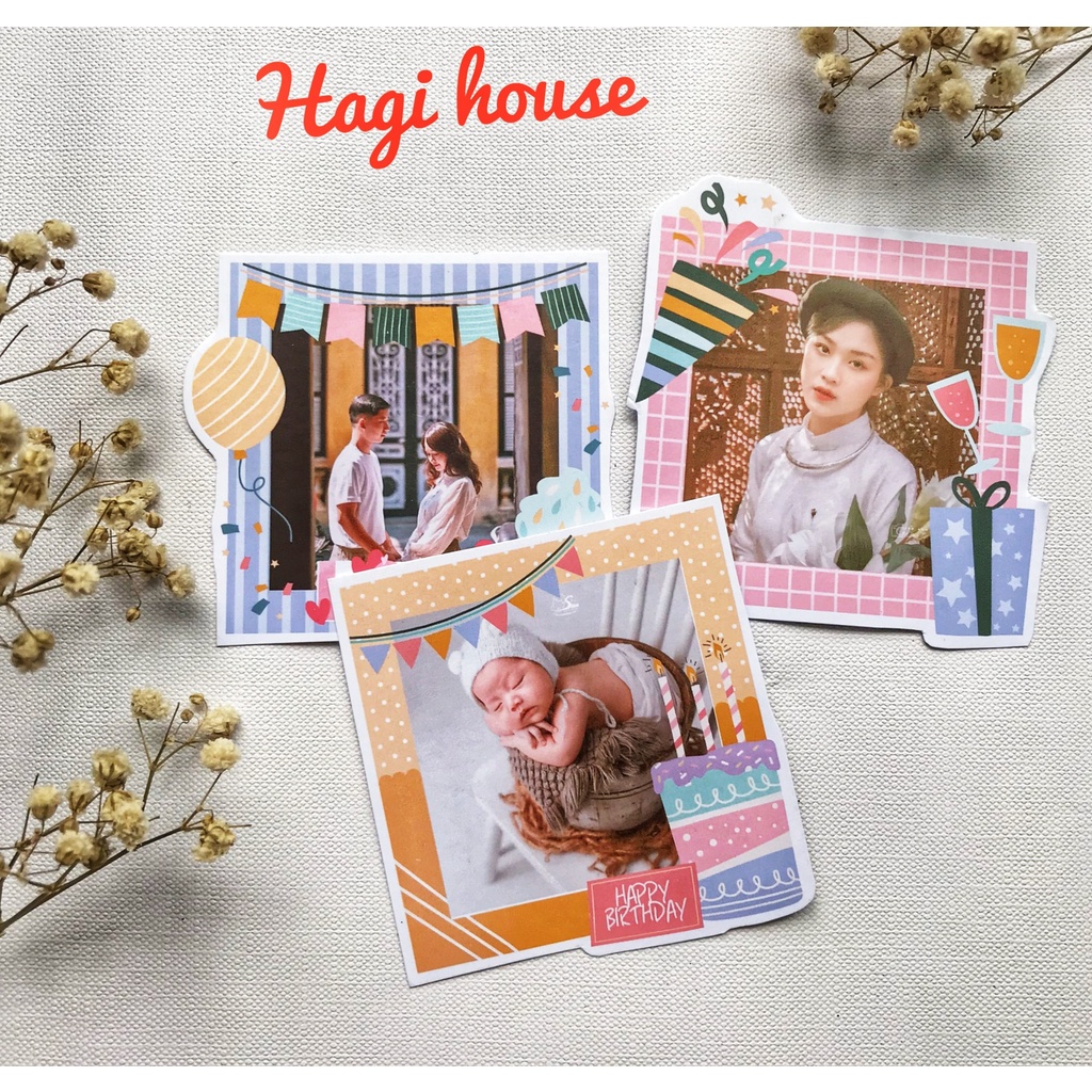 In ảnh theo khung họa tiết, độc đáo, sáng tạo, in khổ vuông