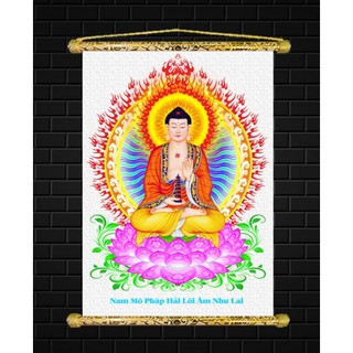 Tranh Liễn Phật Giáo - Các Vị Dược Sư – Vải canvas cao cấp nẹp sáo gỗ tự nhiên nhiều size, nhiều mẫu_ giá xưởng