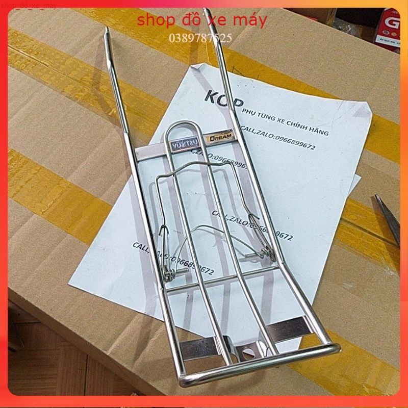 (sỉ rẻ) baga inox DREAM lùn ( lượn ibox giữa xe DREAM lùn) (Gía sốc)